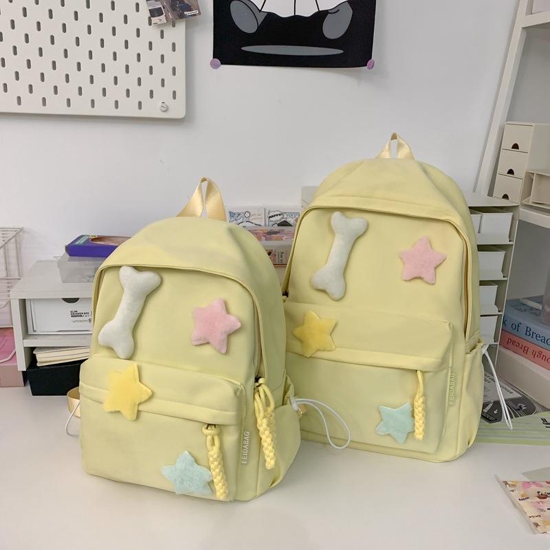 школьный рюкзак школьный рюкзак для девочек средняя школа старшая школа студенты простой популярный рюкзак легкий колледж стиль рюкзак для девочки Small жёлтый