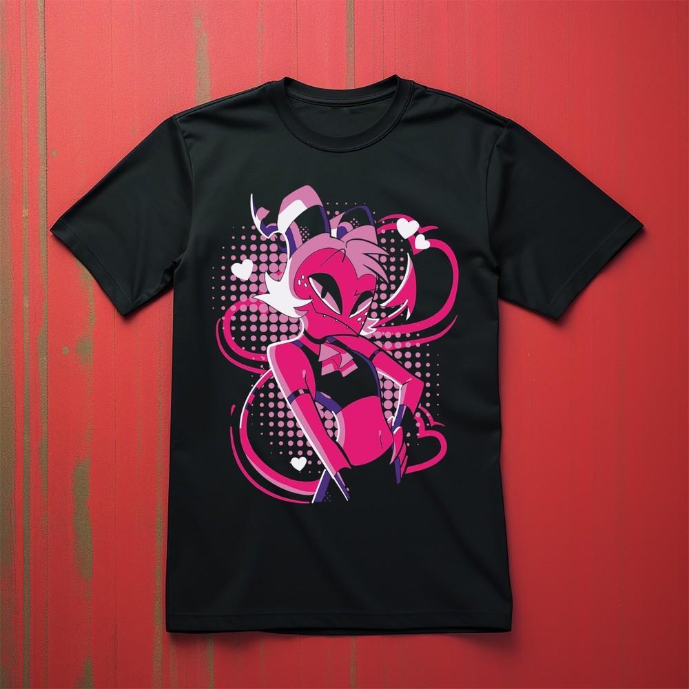 Moxxie Милое Сердце футболка для взрослых аниме телешоу футболка Анимационный Отель Мюзикл Топ L