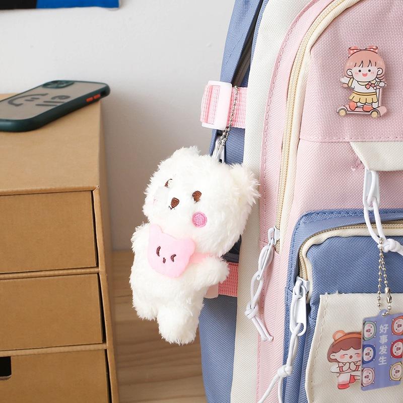 Школьный рюкзак набор из пяти предметов средняя школа старшая школа большой вместимости студенческий рюкзак женский модный простой контрастный цвет повседневный