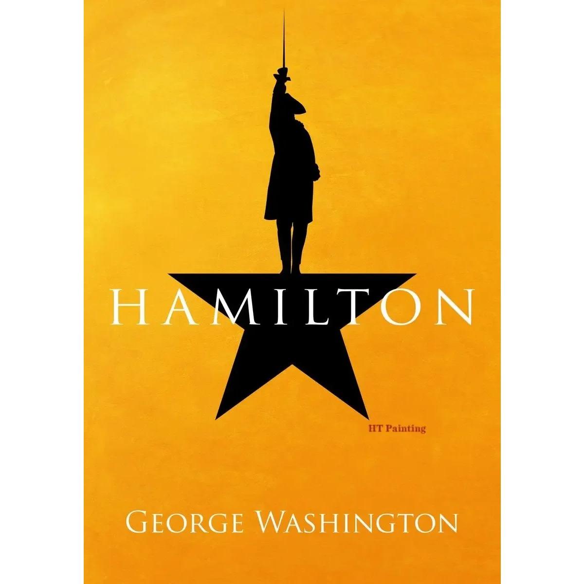 Американский мюзикл Гамильтон Холст Александр Гамильтон Сестры Скайлер Масляная живопись Настенная живопись Декор домашнего кинотеатра 30x45cm No Frame